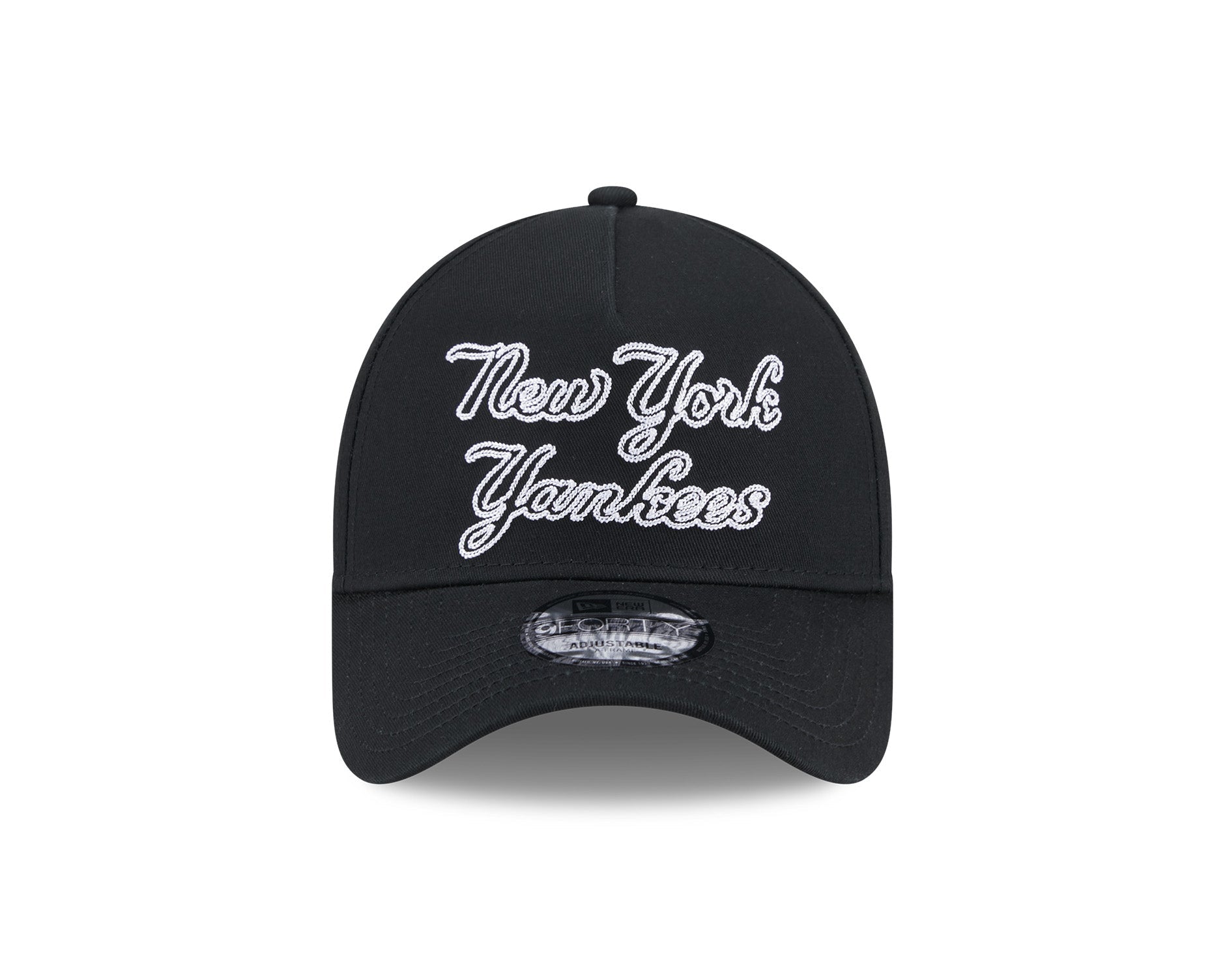 New Era 9Forty A-Frame MLB Chainstitch Script New York Yankees Black