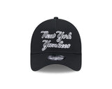 New Era 9Forty A-Frame MLB Chainstitch Script New York Yankees Black