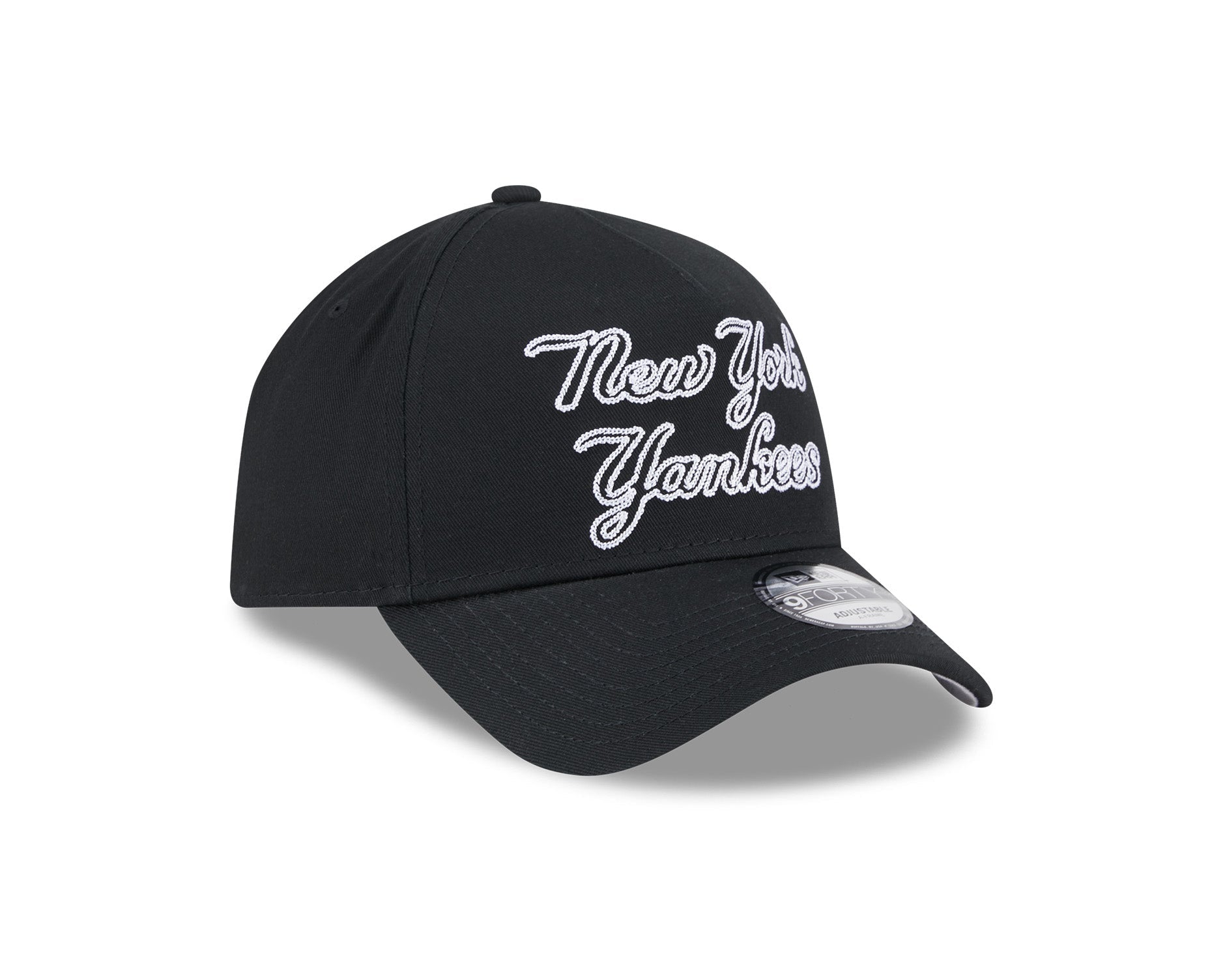 New Era 9Forty A-Frame MLB Chainstitch Script New York Yankees Black