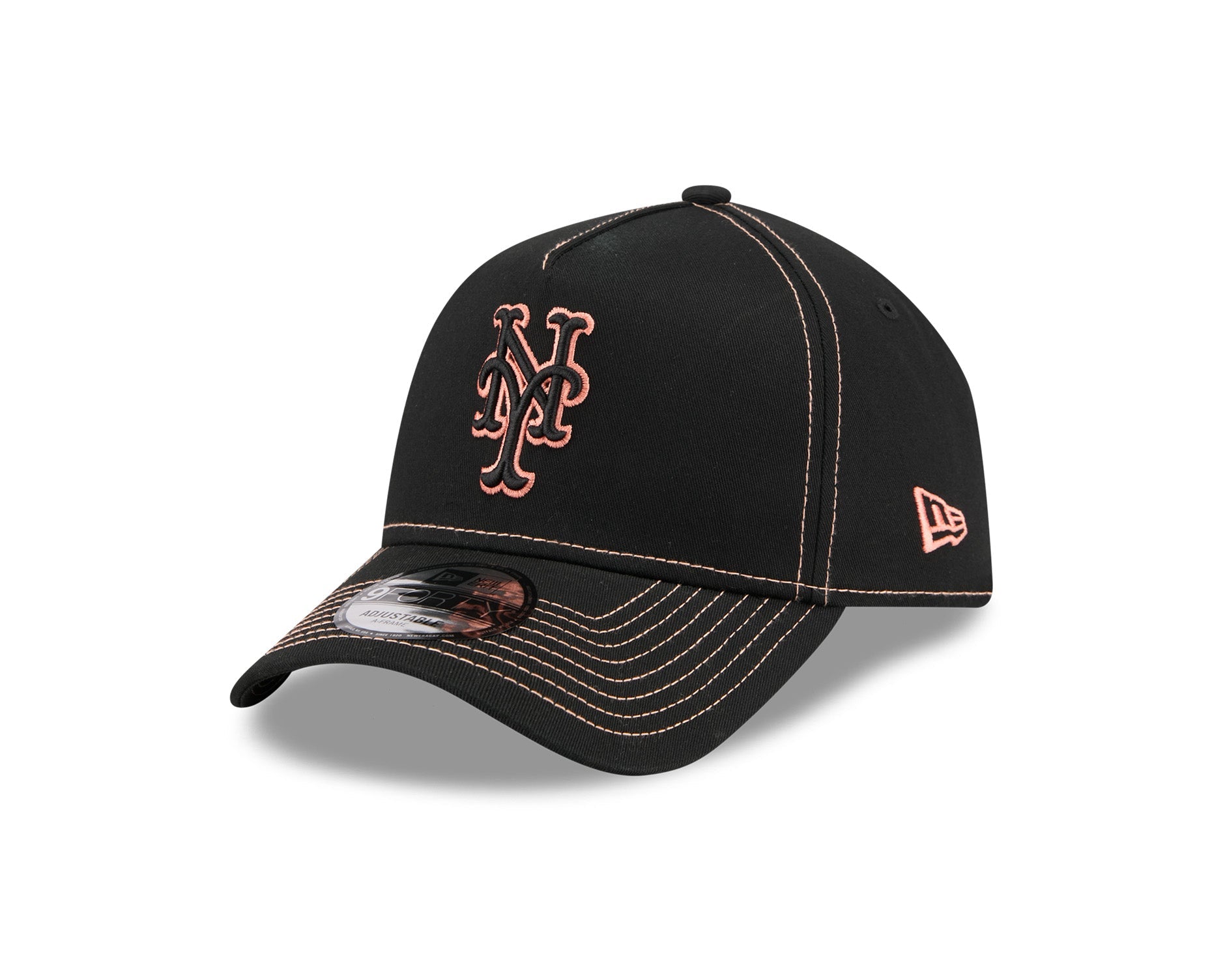 New Era 9Forty A-Frame MLB Colour Contrast New York Mets Black/Orange