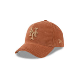 New Era 9Forty A-Frame MLB Enhanced Cord New York Mets Dark Wheat