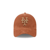 New Era 9Forty A-Frame MLB Enhanced Cord New York Mets Dark Wheat