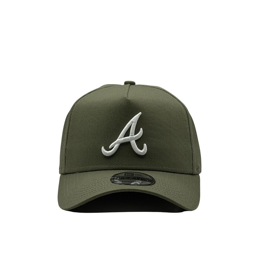 New Era 9Forty A-Frame MLB Olives Atlanta Braves