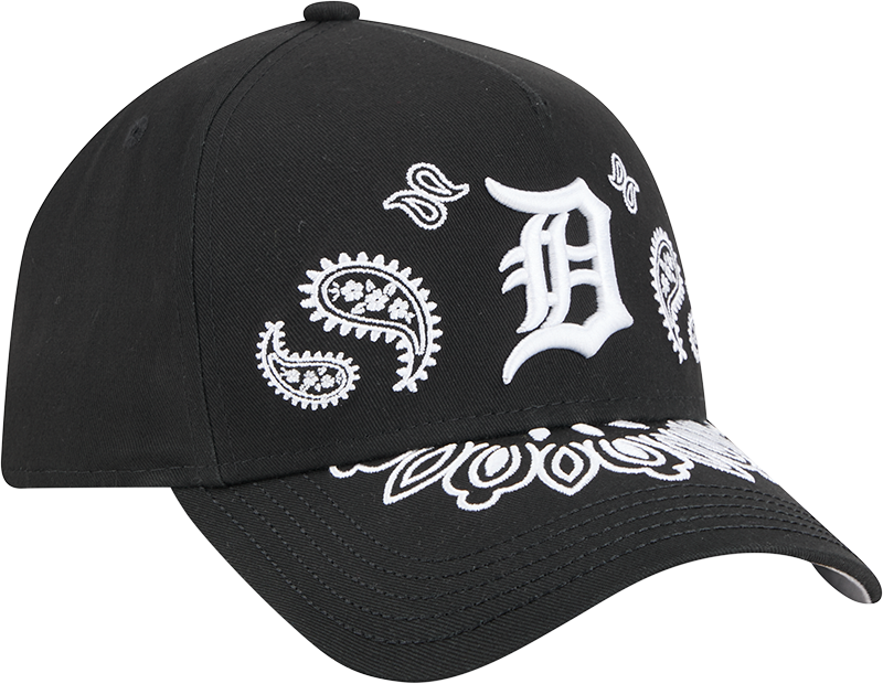 New Era 9Forty A Frame MLB Paisley Detroit Tigers Black