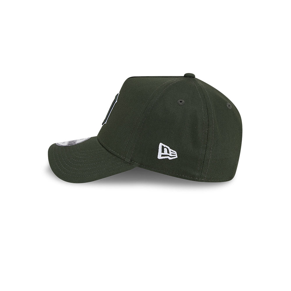 New Era 9Forty A-Frame MLB Plaid Infill Detroit Tigers Dark Seaweed