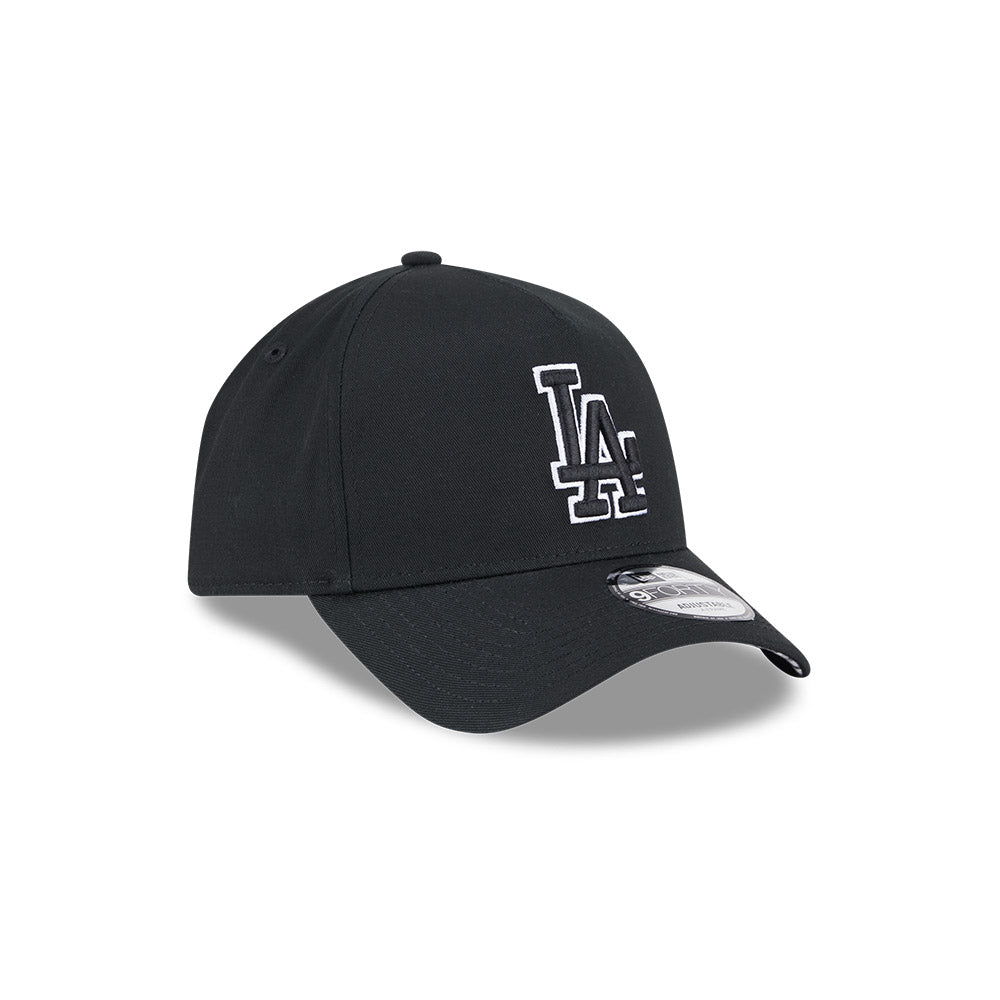 New Era 9Forty A-Frame MLB Plaid Infill Los Angeles Dodgers Black
