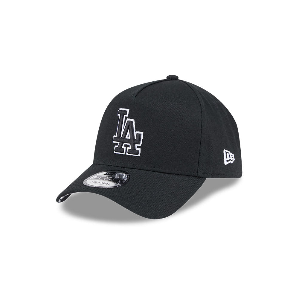 New Era 9Forty A-Frame MLB Plaid Infill Los Angeles Dodgers Black