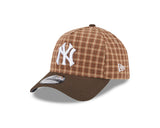 New Era 9Forty A-Frame MLB Plaid New York Yankees Walnut