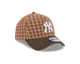 New Era 9Forty A-Frame MLB Plaid New York Yankees Walnut