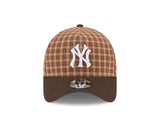 New Era 9Forty A-Frame MLB Plaid New York Yankees Walnut