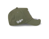 New Era 9Forty A-Frame MLB Seasonal Script Los Angeles Dodgers New Olive
