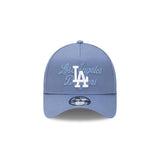 New Era 9Forty A-Frame MLB Seasonal Tonal Script Los Angeles Dodgers Slate Blue