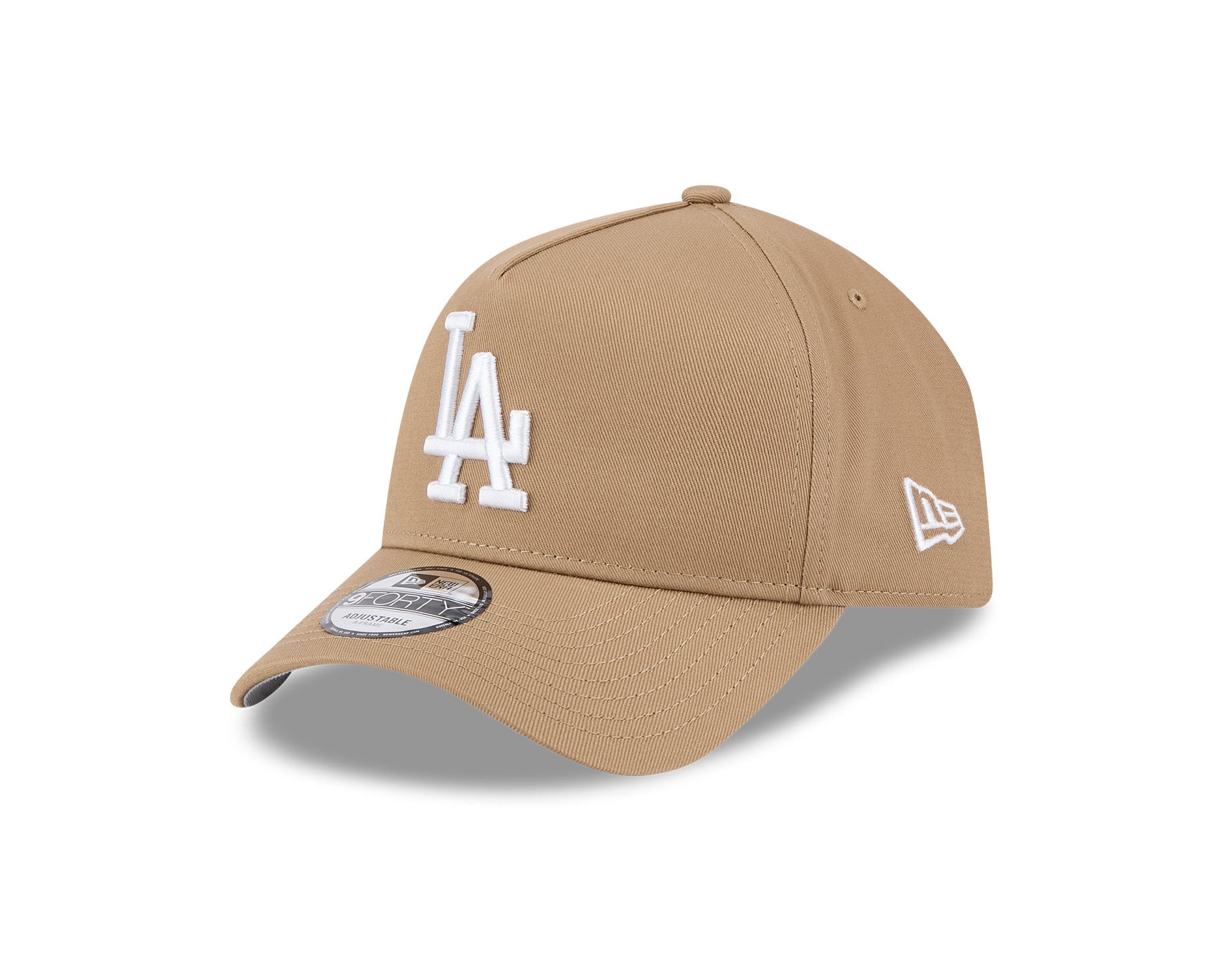 New Era 9Forty A-Frame MLB Side Script Los Angeles Dodgers Khaki