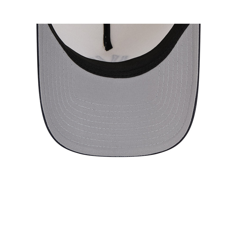 Side Script Hat New Era 9Forty A-Frame MLB Side Script New York Yankees Chrome Navy ...