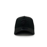 New Era 9Forty A-Frame NBA Black On Black Miami Heat