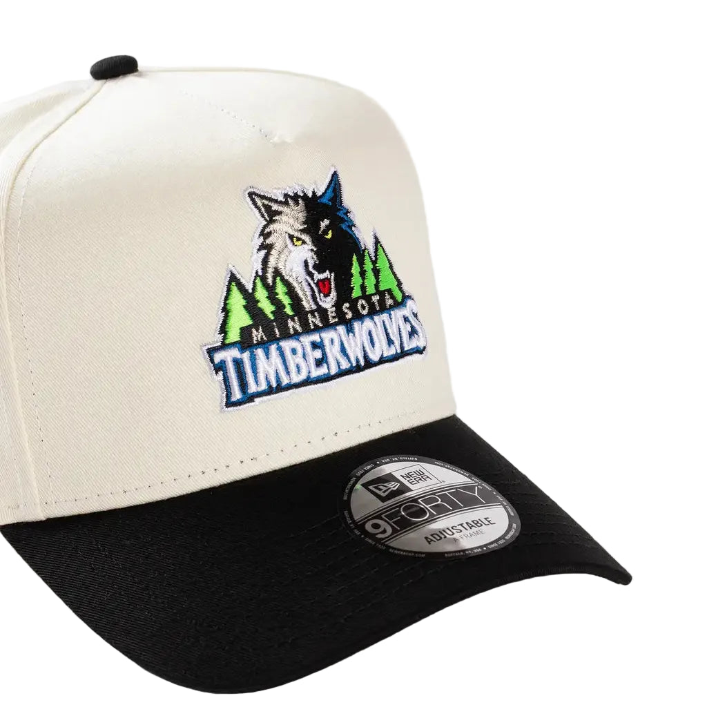 New Era 9Forty A-Frame NBA HWC 2Tone Minnesota Timberwolves Chrome/Black