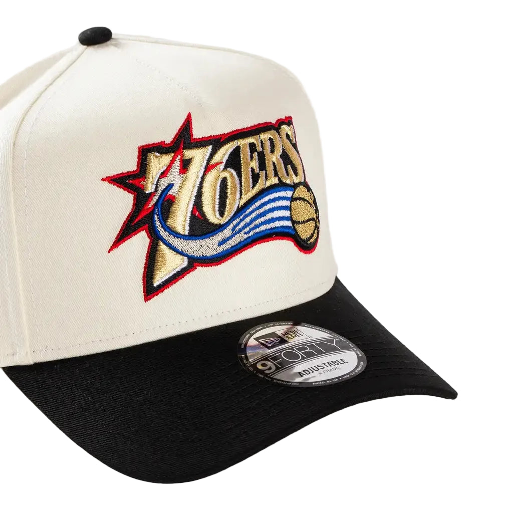 New Era 9Forty A-Frame NBA HWC 2Tone Philadelphia 76ers Chrome/Black
