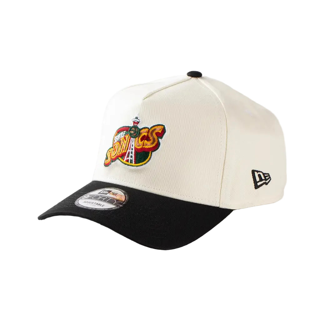 New Era 9Forty A-Frame NBA HWC 2Tone Seattle Supersonics Chrome/Black