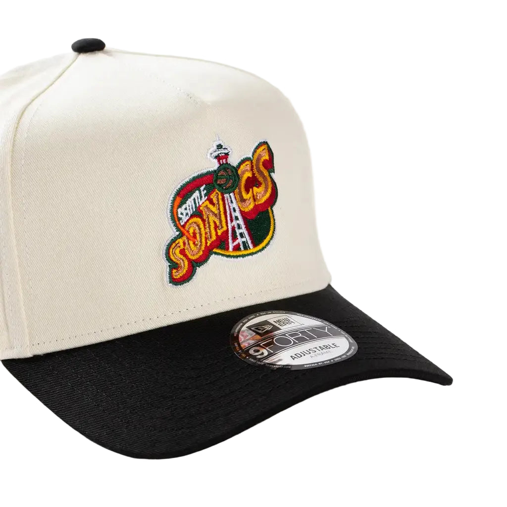 New Era 9Forty A-Frame NBA HWC 2Tone Seattle Supersonics Chrome/Black