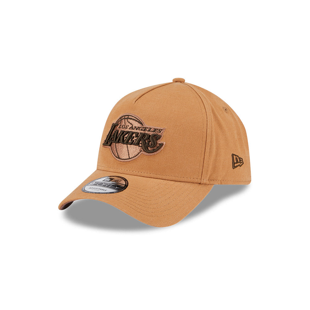 New Era 9Forty A-Frame NBA Washed Canvas Bronze Los Angeles Lakers