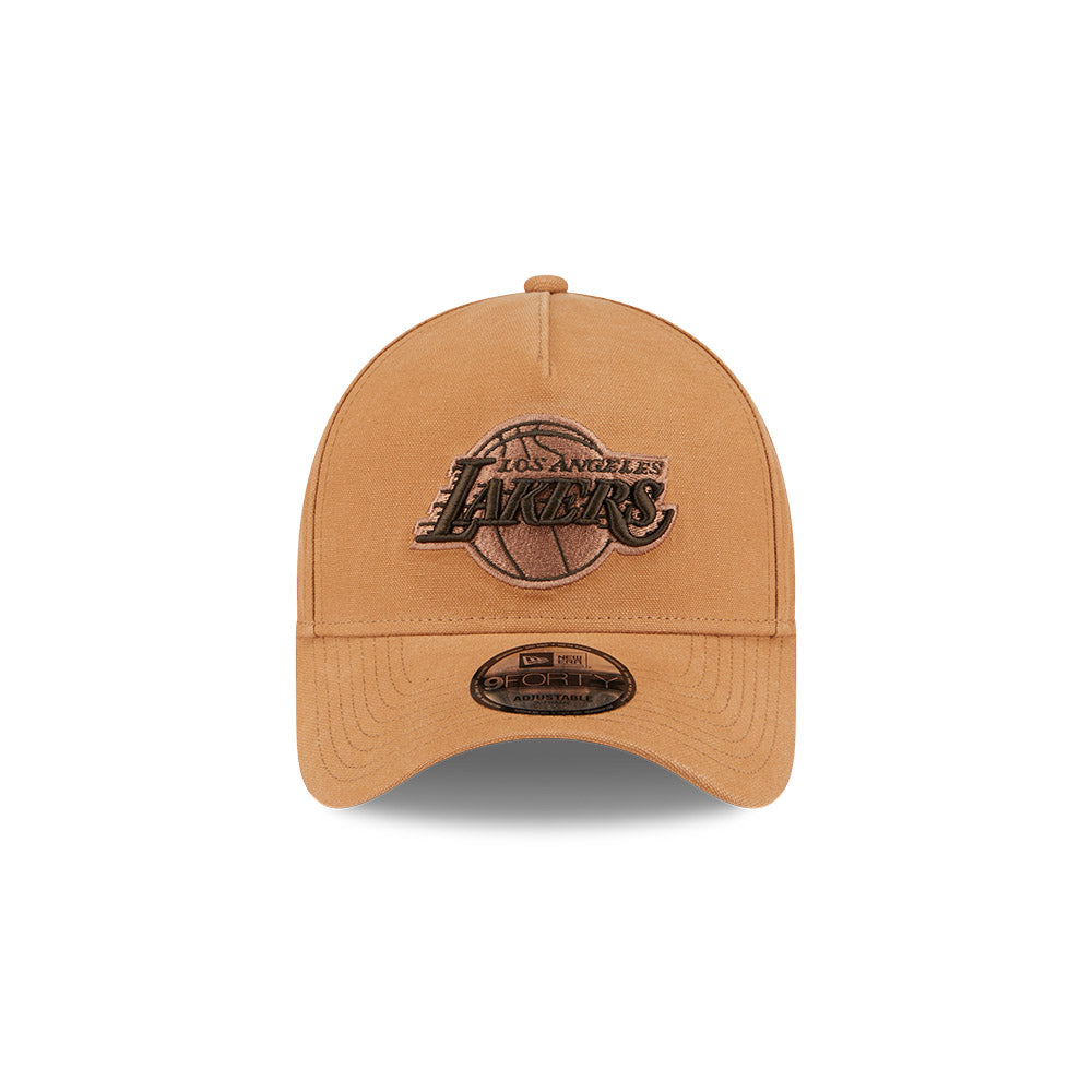New Era 9Forty A-Frame NBA Washed Canvas Bronze Los Angeles Lakers
