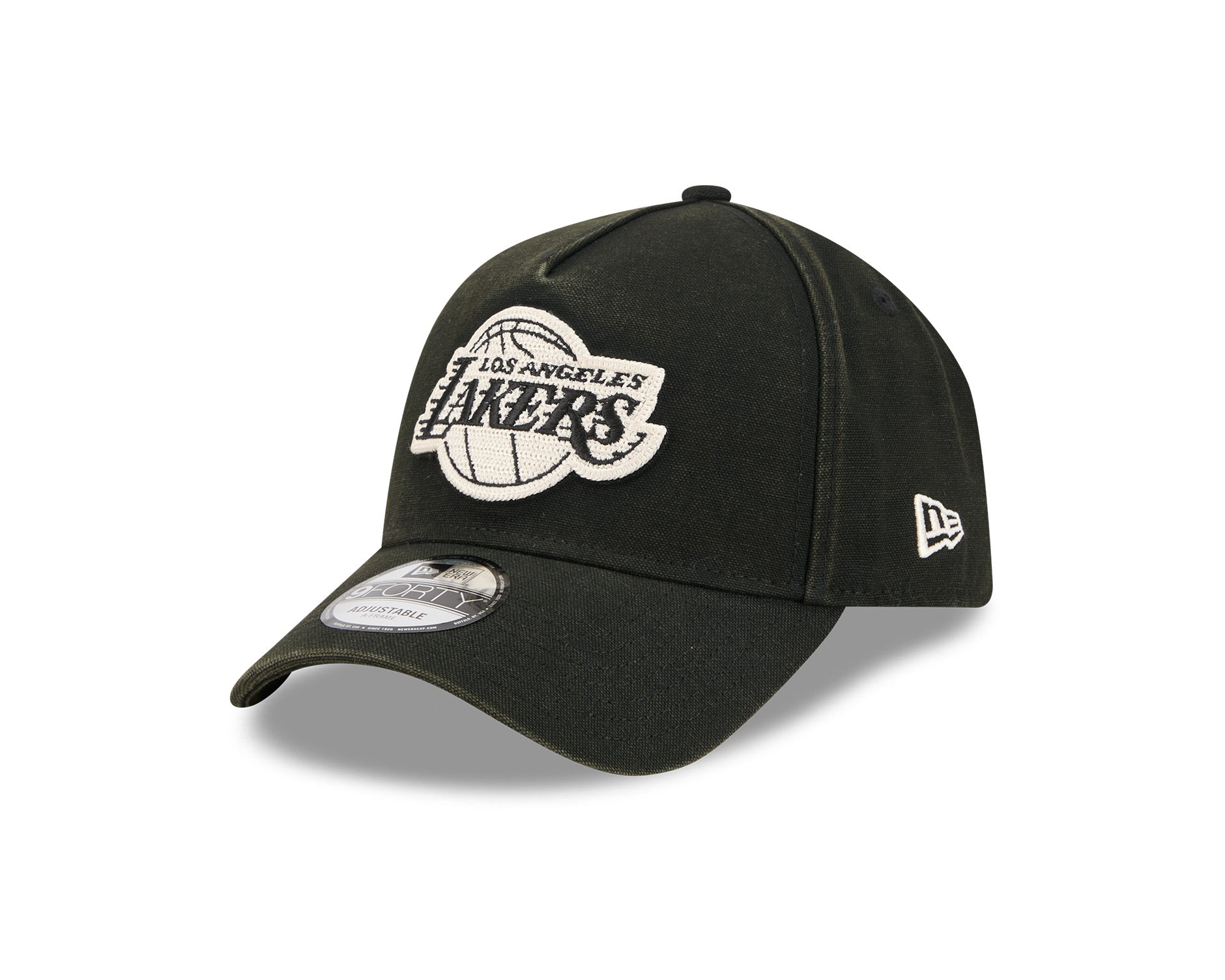 New Era 9Forty A-Frame NBA Washed Canvas Los Angeles Lakers Black