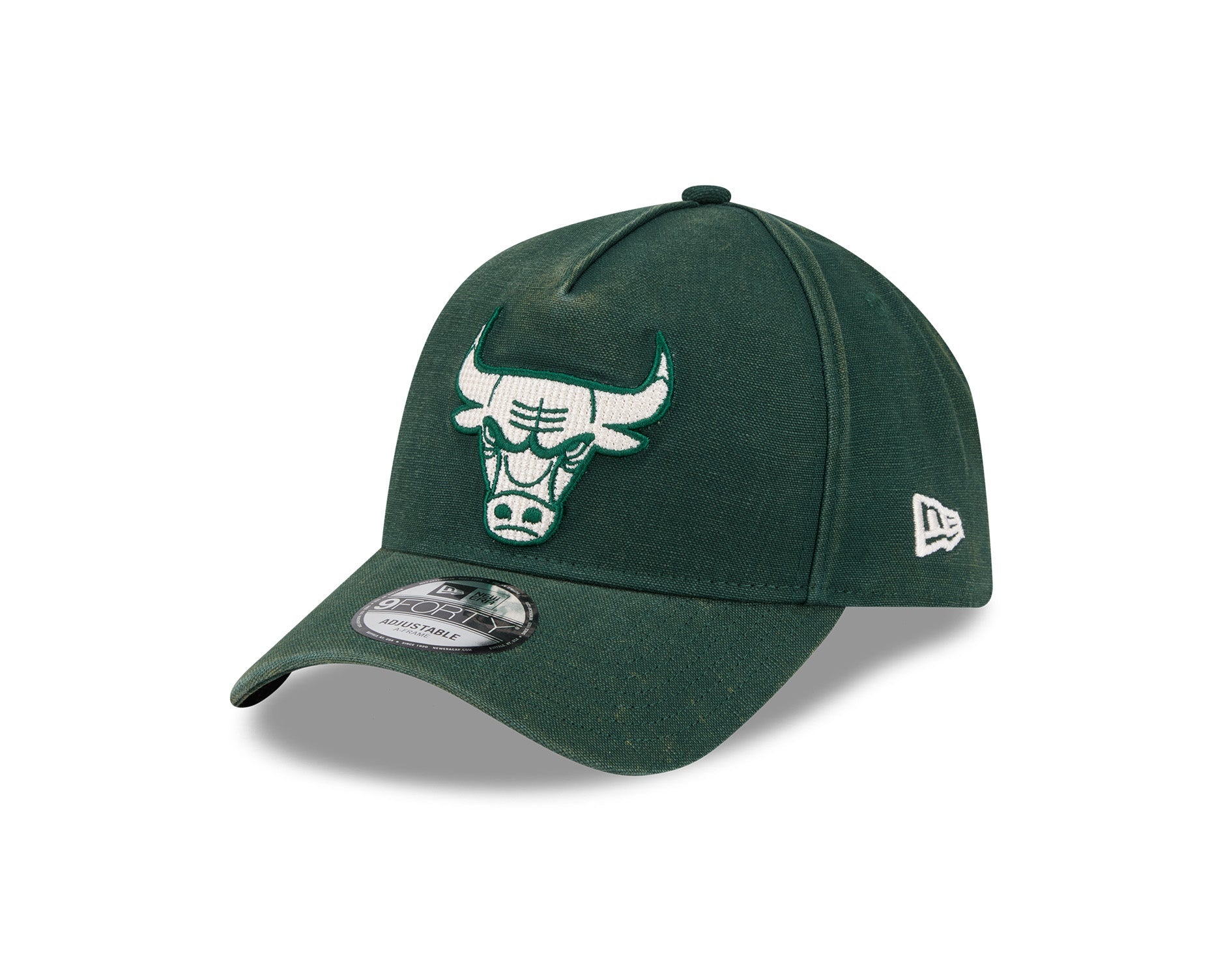 New Era 9Forty A-Frame NBA Washed Canvas Seasonal Chicago Bulls Dark Green