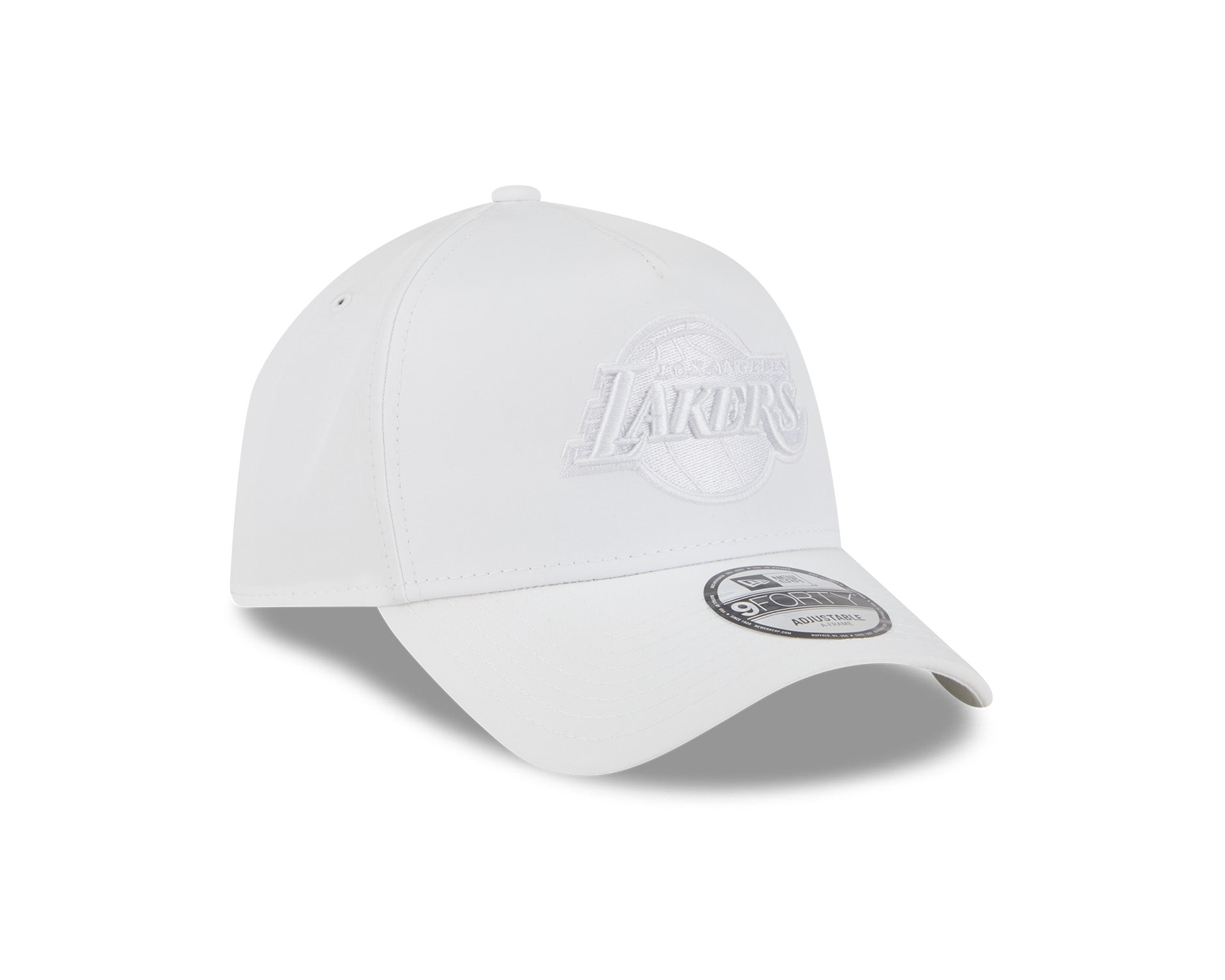 New Era 9Forty A-Frame NBA White on White Los Angeles Lakers