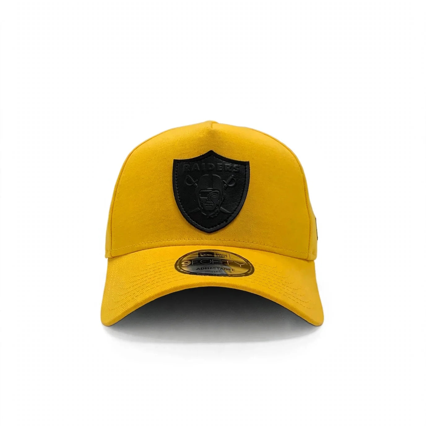 New Era 9Forty A-Frame NFL Black Leather APQ Las Vegas Raiders Yellow