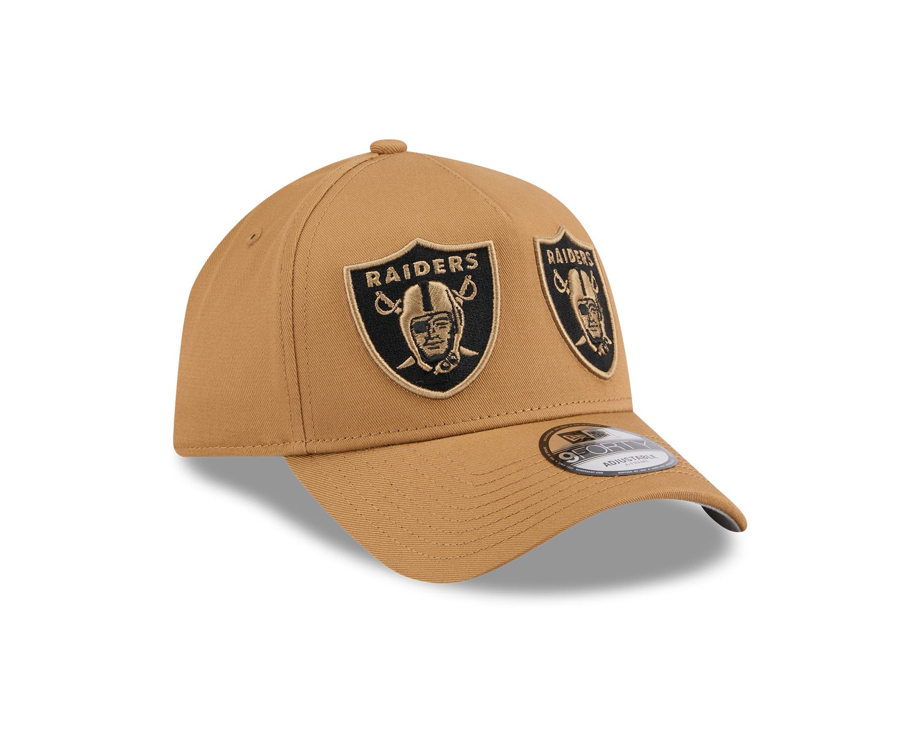 New Era 9Forty A-Frame NFL Double Logo Las Vegas Raiders Wheat
