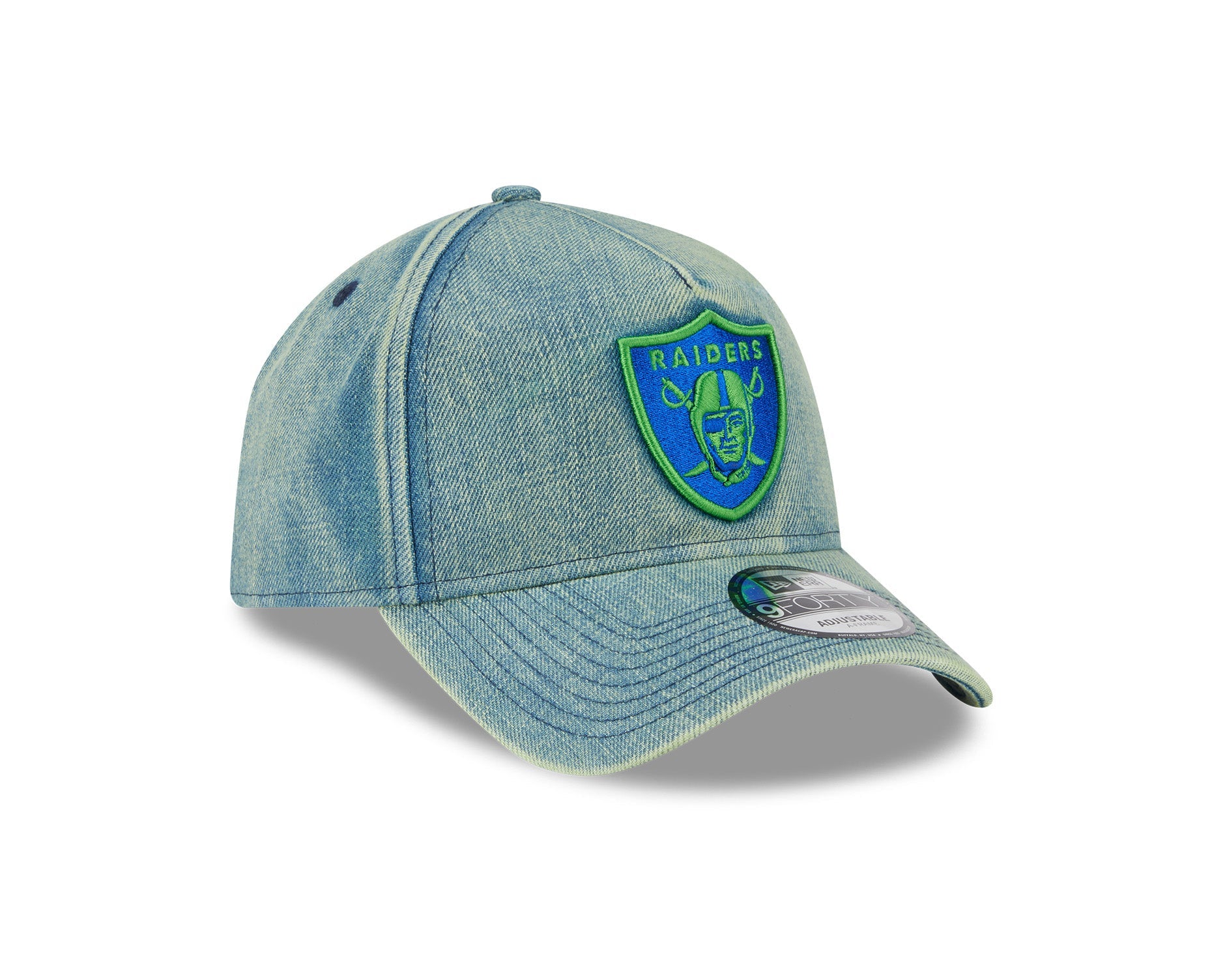 New Era 9Forty A-Frame NFL Green Acid Denim Las Vegas Raiders