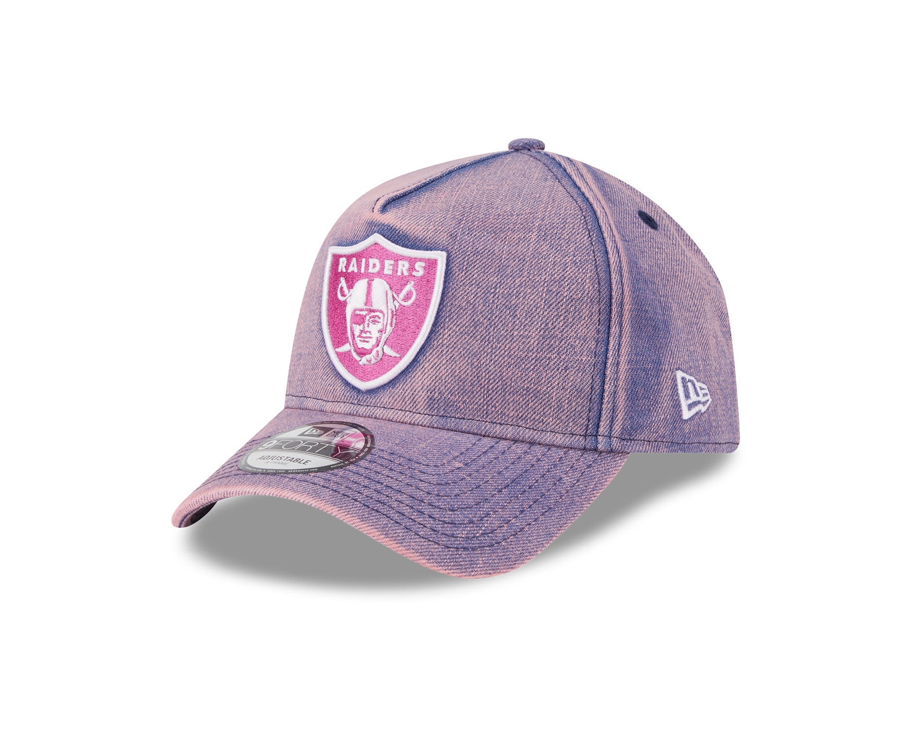 New Era 9Forty A-Frame NFL Pink Acid Denim Las Vegas Raiders