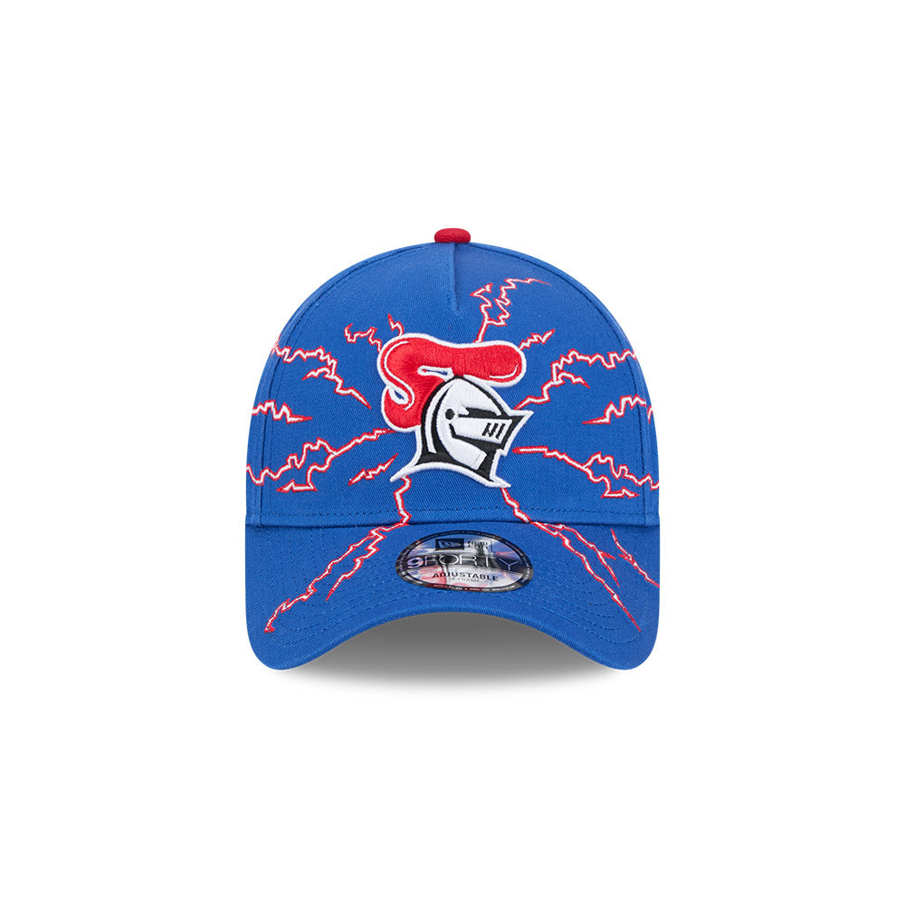 New Era 9Forty A-Frame NRL 2025 Electric Newcastle Knights Royal Blue