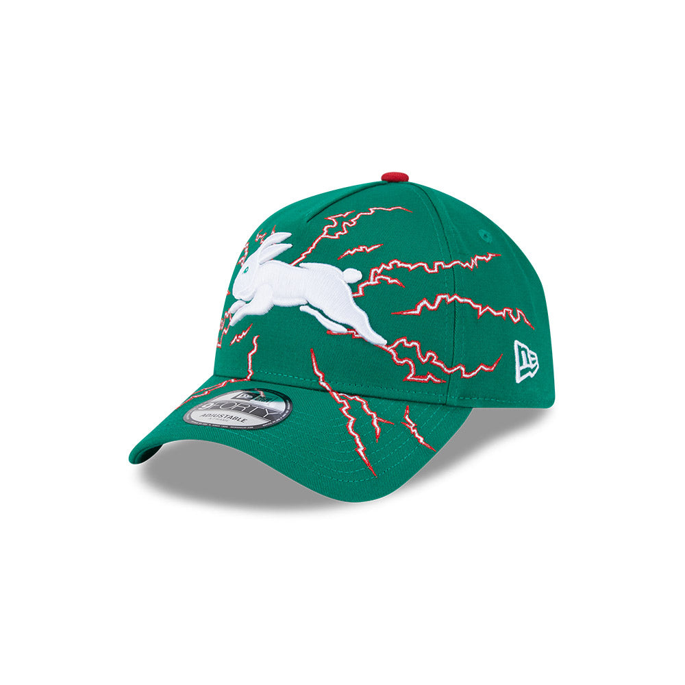 Riley Frame Rabbitos Nrl New Era 9Forty A-Frame NRL 2025 Electric South Sydney Rabbitohs Green ...