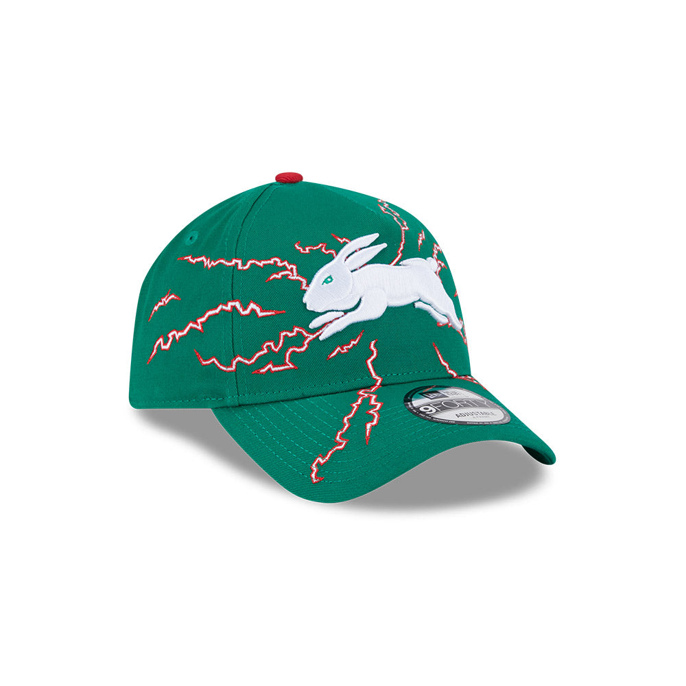 Riley Frame Rabbitos Nrl New Era 9Forty A-Frame NRL 2025 Electric South Sydney Rabbitohs Green ...