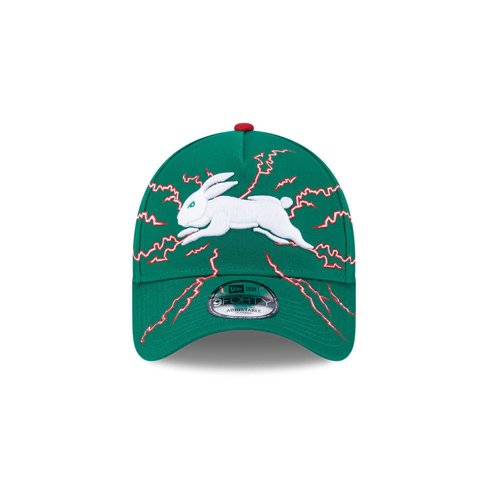 Riley Frame Rabbitos Nrl New Era 9Forty A-Frame NRL 2025 Electric South Sydney Rabbitohs Green ...