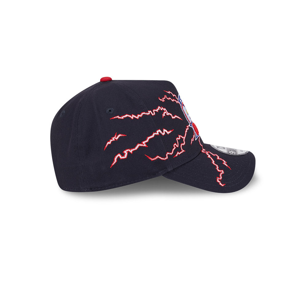 New Era 9Forty A-Frame NRL 2025 Electric Sydney Roosters Black