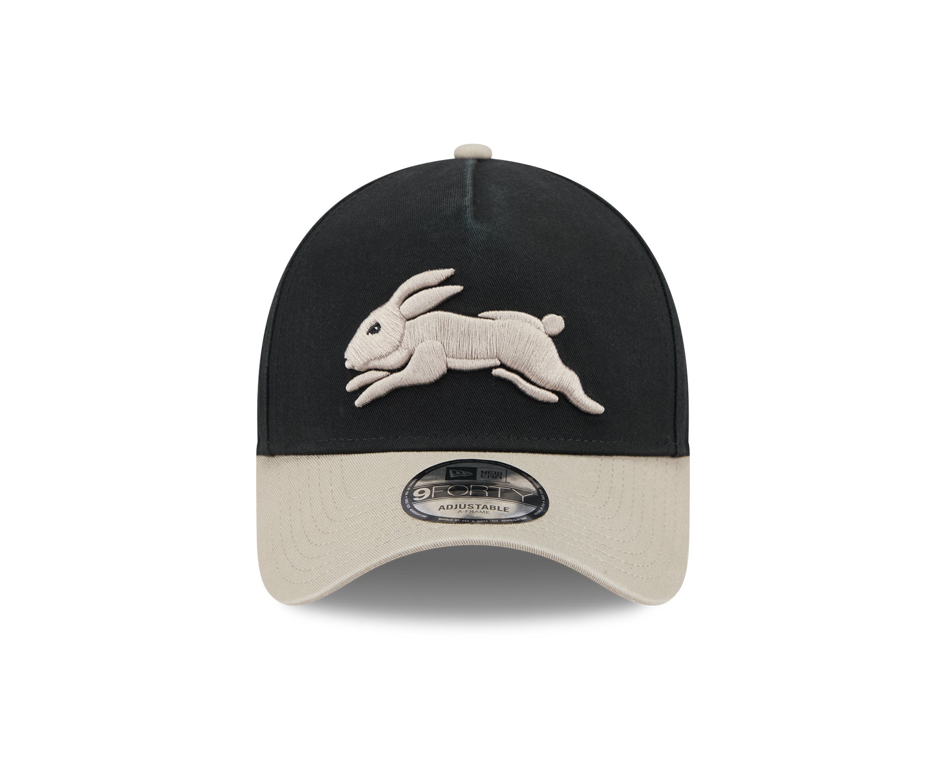 New Era 9Forty A-Frame NRL 2Tone Washed Pebble South Sydney Rabbitohs Black/Stone