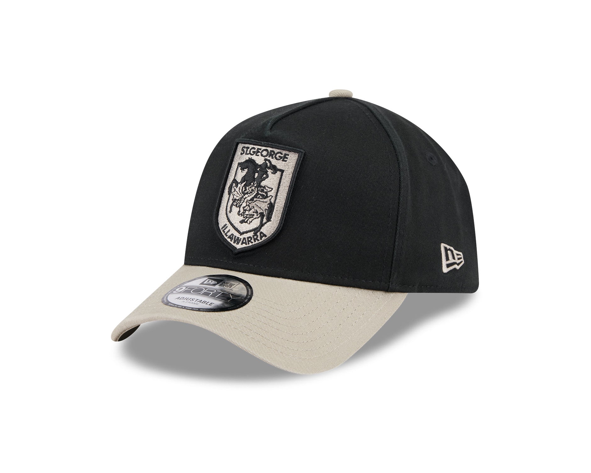 New Era 9Forty A-Frame NRL 2Tone Washed Pebble St. George Illawarra Dragons Black/Stone