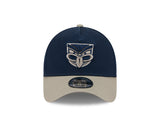 New Era 9Forty A-Frame NRL 2Tone Washed Pebble New Zealand Warriors Navy/Stone