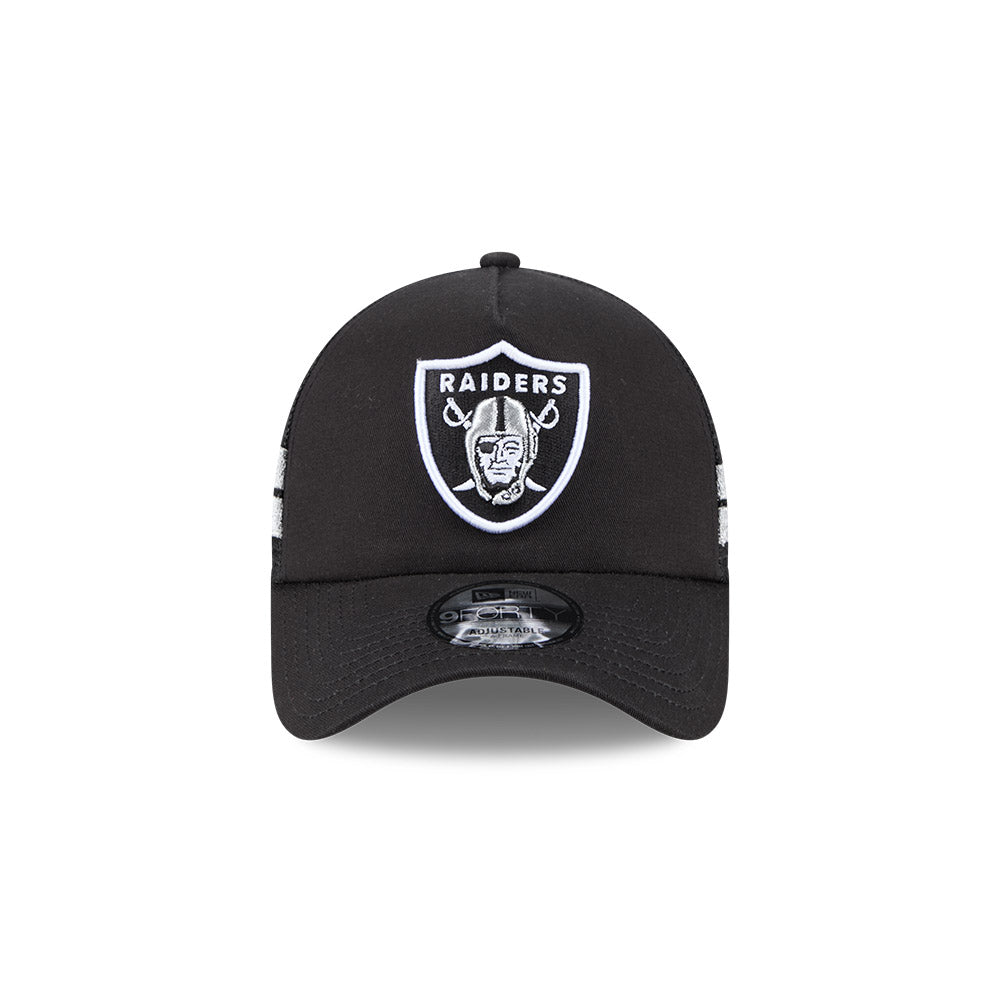 New Era 9Forty A-Frame Trucker NFL Multi Stripe Las Vegas Raiders Black