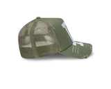 New Era 9Forty A-Frame Trucker Oversized Logo Los Angeles Dodgers Olive
