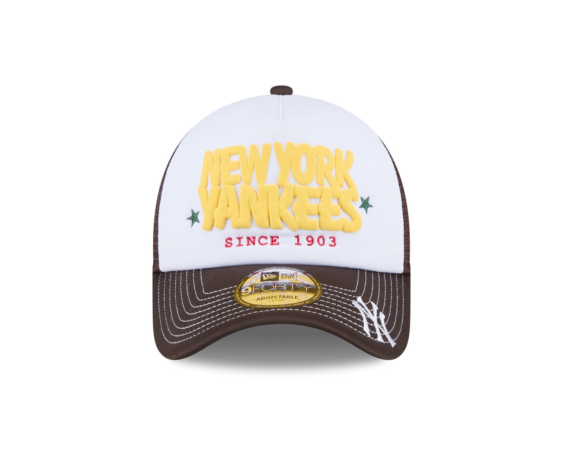 New Era 9Forty A-Frame Trucker PUFF New York Yankees Walnut