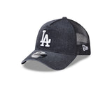 New Era 9Forty A-Frame Trucker Washed Denim Los Angeles Dodgers Black