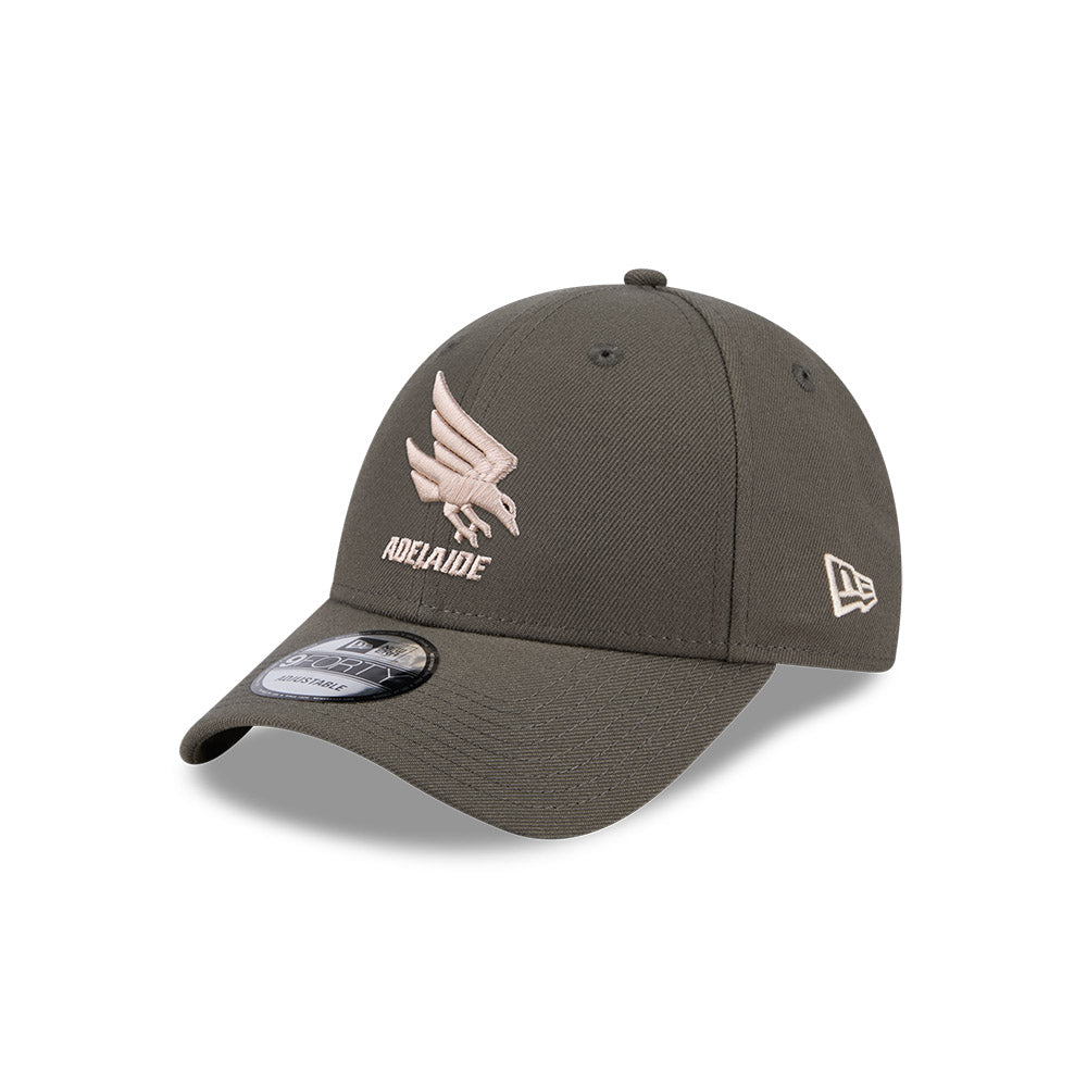 New Era 9Forty AFL 2025 Dusty Charcoal Adelaide Crows