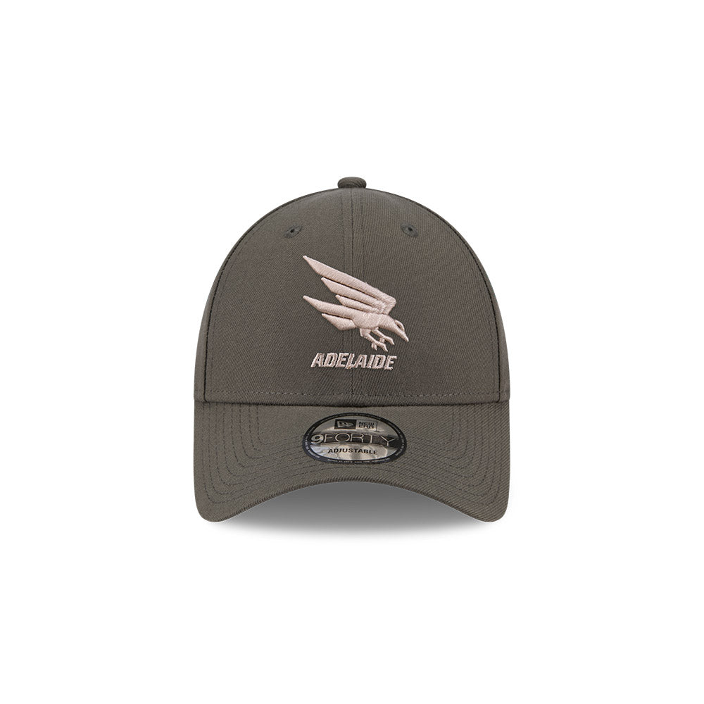 New Era 9Forty AFL 2025 Dusty Charcoal Adelaide Crows