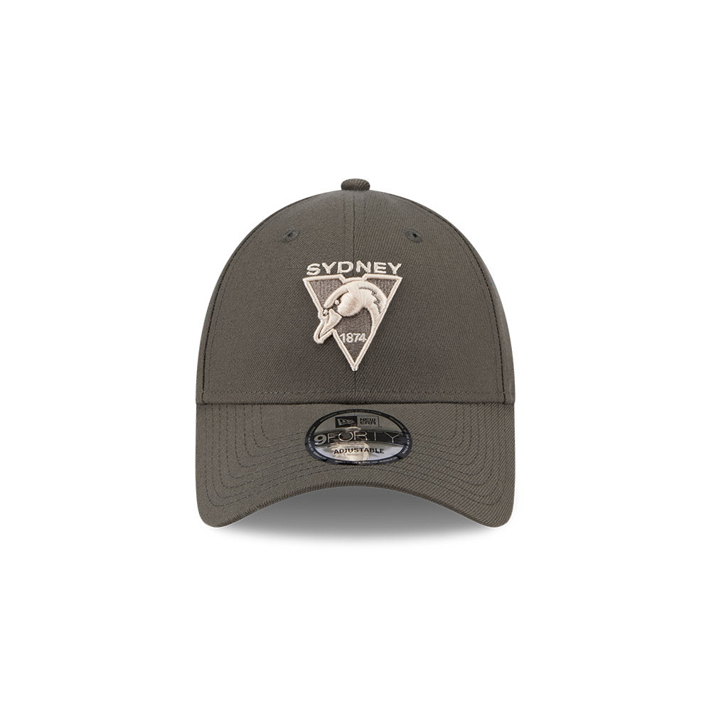 New Era 9Forty AFL 2025 Dusty Charcoal Sydney Swans
