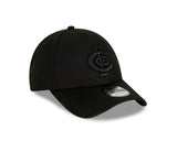 New Era 9Forty AFL Carlton Blues Black On Black