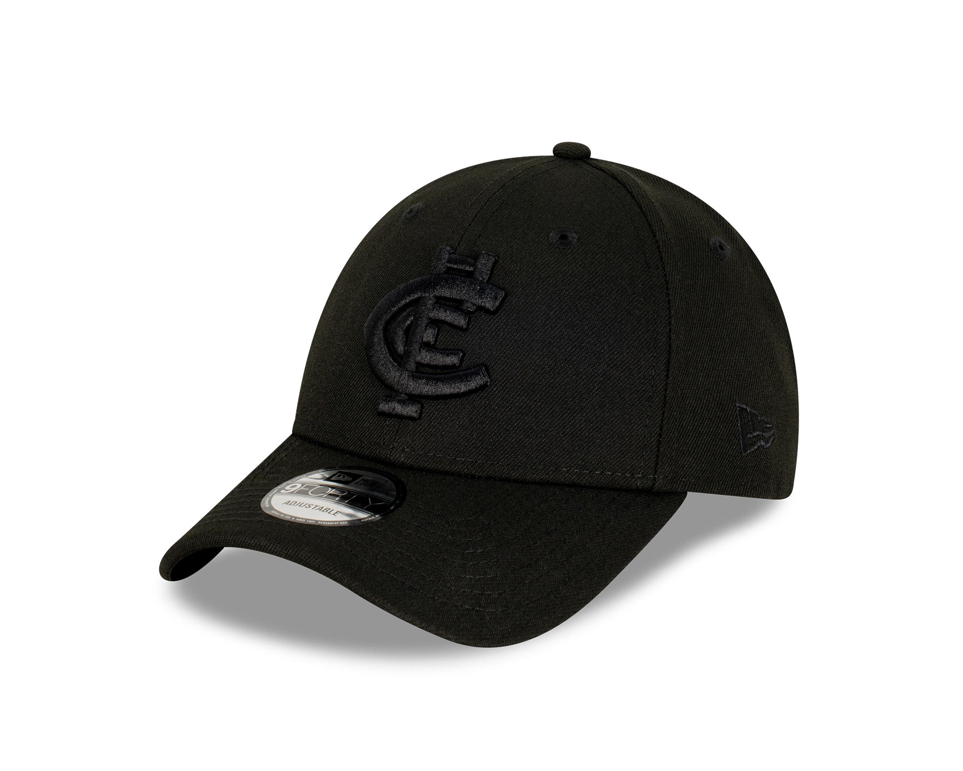 New Era 9Forty AFL Carlton Blues Black On Black