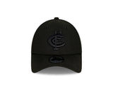 New Era 9Forty AFL Carlton Blues Black On Black